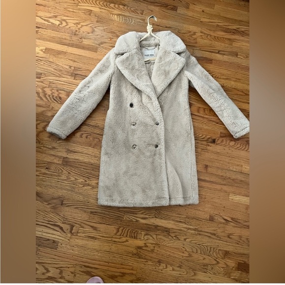 Ever New Cream Teddy Cozy Plush Jacket - size 0 - Picture 2 of 11